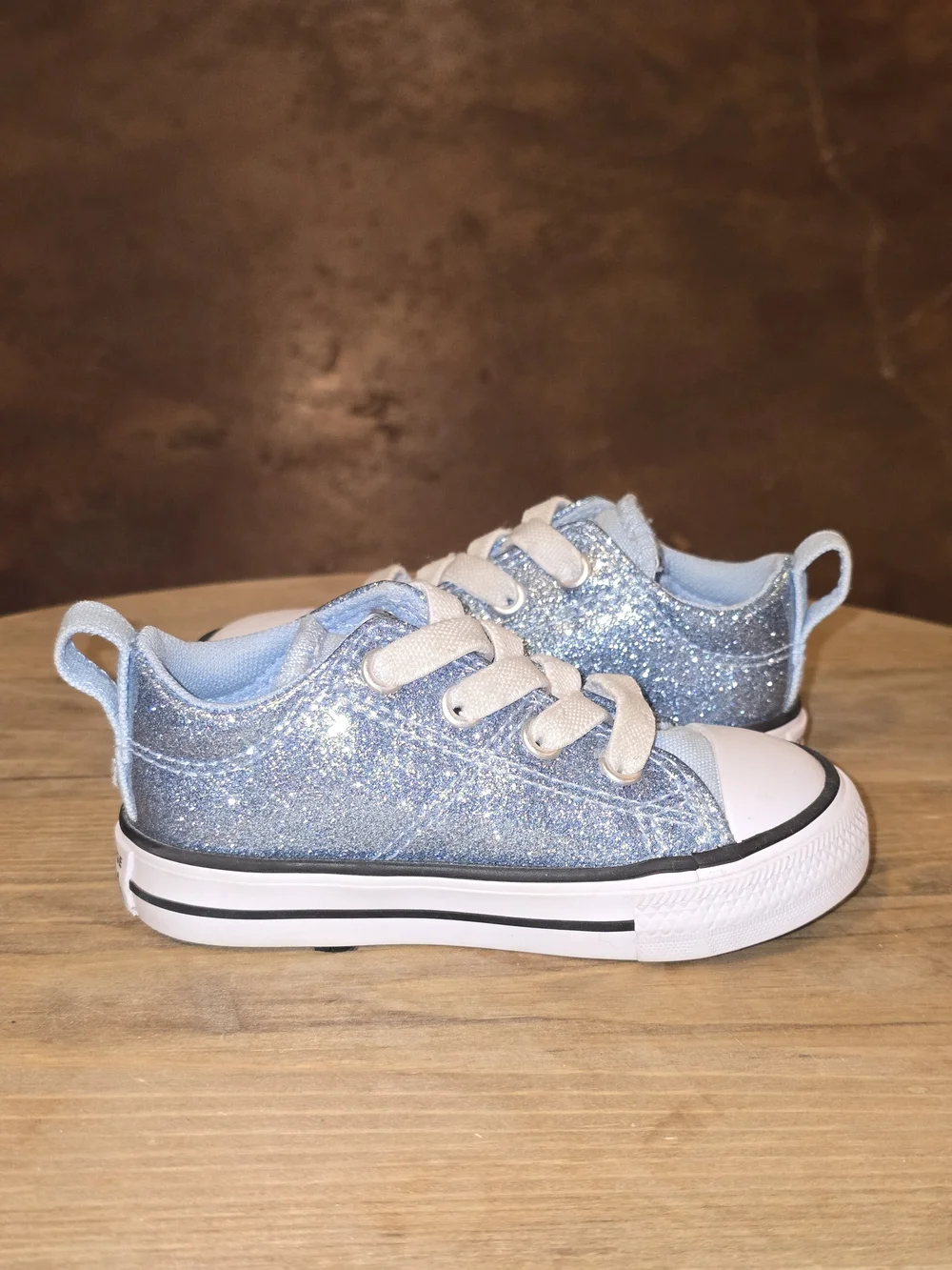 Converse Chuck Taylor All Star Madison Blue Glitter Easy-On Infant Size 5